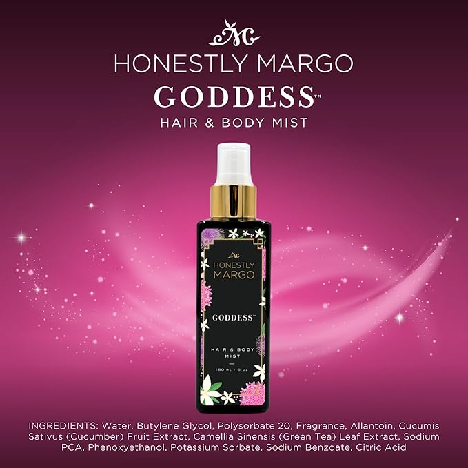 Goddess Hair & Body Mist (6 Oz) – Alluring Perfume for Women for Hair and Skin with Bergamot, Jasmine, Musk, Amber and Oud Scent – Luxury Hair Perfume for Women & Body Spray