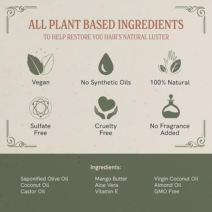 J·R·LIGGETT'S All-Natural Shampoo Bar, Moisturizing Formula -Supports Strong and Healthy Hair -Nourish Follicles with Antioxidants and Vitamins -Detergent and Sulfate-Free, Set of Three,3.5 Ounce Bar