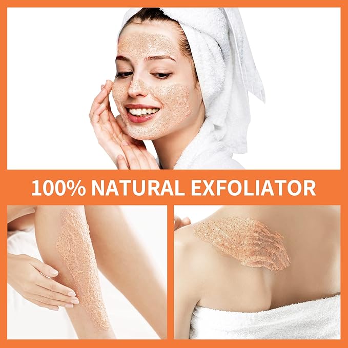 Vitamin C and Retinol Facial Scrub Face Scrubs Exfoliating Face Wash Vitamin C Facial Body Scrub Microdermabrasion Exfoliate Exfoliator for Blackhead Ingrown Hair KP Bump Eraser Exfoliant 3.5OZ