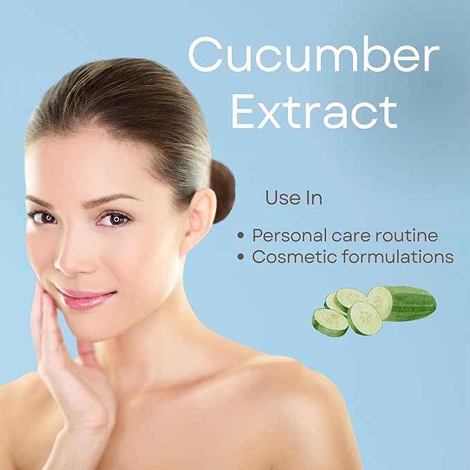 t.botanicals Pure Cucumber Extract Liquid Glycerite Alcohol Free Serum for Face Wash Mask Body Cosmetic Formulations and Skin Care Cream, Lotion, Shampoo, Conditioner Recipes (4 oz.)