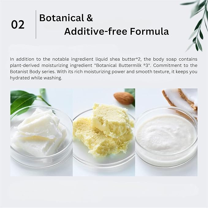 Shea Butter Body Wash Foaming for Women & Men, Organic Liquid Soap for Sensitive & Dry Skin with Botanical Buttermilk™ from Japan, Sulfate & Paraben Free, Water Lily & Raspberryh, 15.2 Fl Oz
