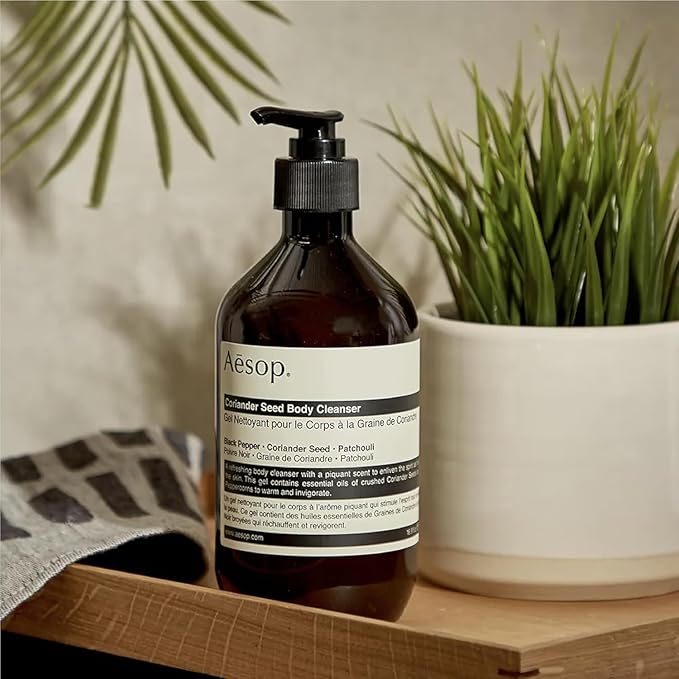 Aesop Coriander Seed Body Cleanser + Refill | Refreshing & Invigorating | Spicy, Woody, Warm | 16.9 oz / 500mL (Pack of 2)