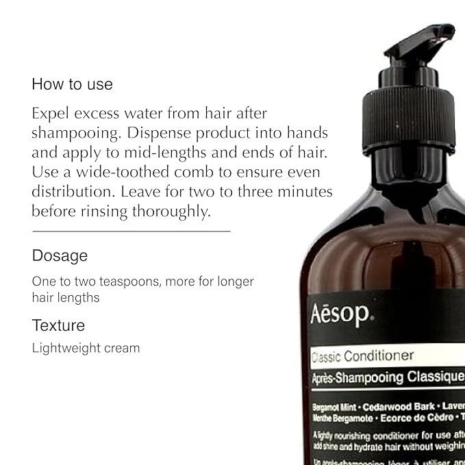 Aesop Volumising Shampoo and Classic Conditioner Set | Volume and Hydration for Thin to Fine Hair | Paraben, Cruelty-free & Vegan | 17.2 oz + 16.9 oz