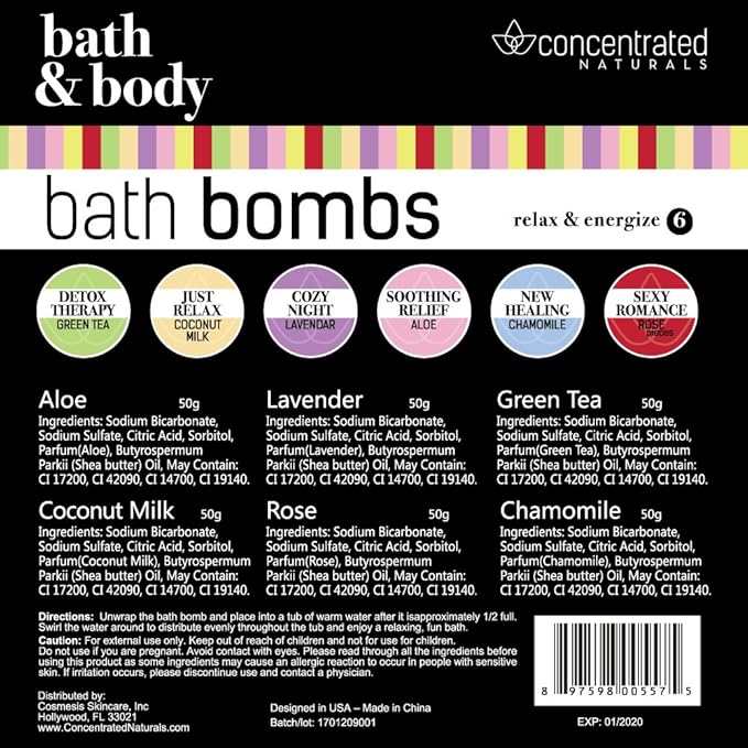 Bath Bombs for Women Relaxing Bath Bomb Gift Set All Natural Bathbombs for Woman with Essential Oil Scented Large Bulk 6 Pack Individually Wrapped Fizzy All Natural Bath Bombs…