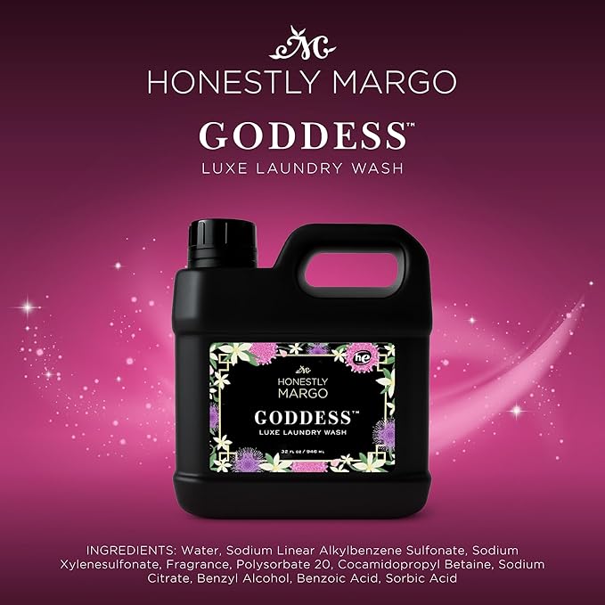 Luxury Goddess Laundry Wash Detergent (32 Oz) – Women Laundry Detergent Infused With Luxurious Scent Notes, Delicate Laundry Soap, Long Lasting Fragrance – Sulfate and Paraben Free