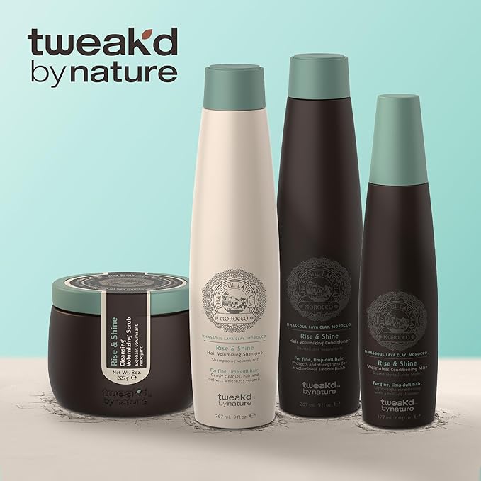 Tweak’d by Nature - Rise & Shine Volumizing and Thickening Shampoo for Fine Hair, Hydrating Hair Care for Soft, Tangle-Free Finish, Cruelty Free (33.8 ounces)