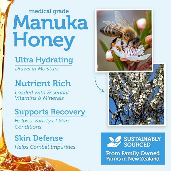 Era Organics Microdermabrasion Facial Scrub & Face Exfoliator - Spa Quality Exfoliating Mask with Manuka Honey Plus Walnut for Blackheads, Buildup, Wrinkles 4oz