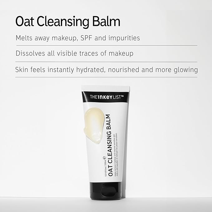 The INKEY List Oat Cleansing Balm Duo, Rich Balm Removes Makeup and Impurities, Reduces Redness, 5.0 fl oz (2 Pack)