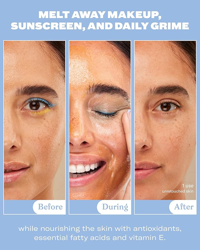 Then I Met You Living Cleansing Balm, Melts Makeup & Sunscreen, Non-Stripping Zero Residue Oil Cleanser with Seaberry, Olive, Grape Seed Oils, Vit E & Persimmon, First-Step Clean Vegan Korean Skincare