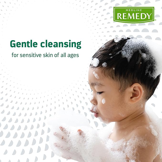Medline Remedy Clinical Hydrating Shampoo & Body Wash (2 fl oz), 96 Count, Vanilla Scent, Cleanser, No-Rinse, Adults, Kids, Shower Or Bedside, Dimethicone, Sulfate Free
