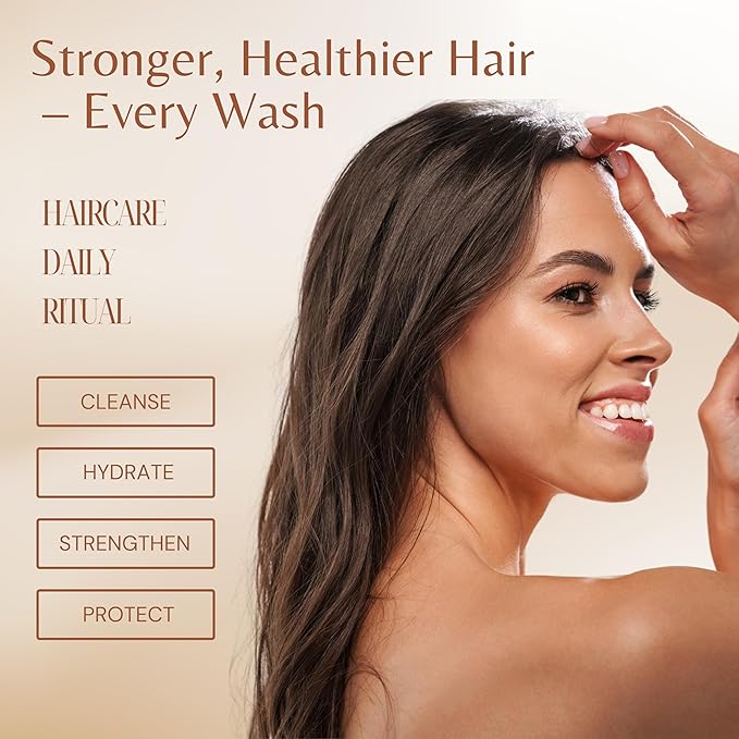 Ginger Shampoo with Biotin, Fortifying Formula, Promoting Hair Regrowth, Strengthening & Nourishing Scalp and Follicles, Restoring Softness and Shine, Paraben-Free, 16 fl oz