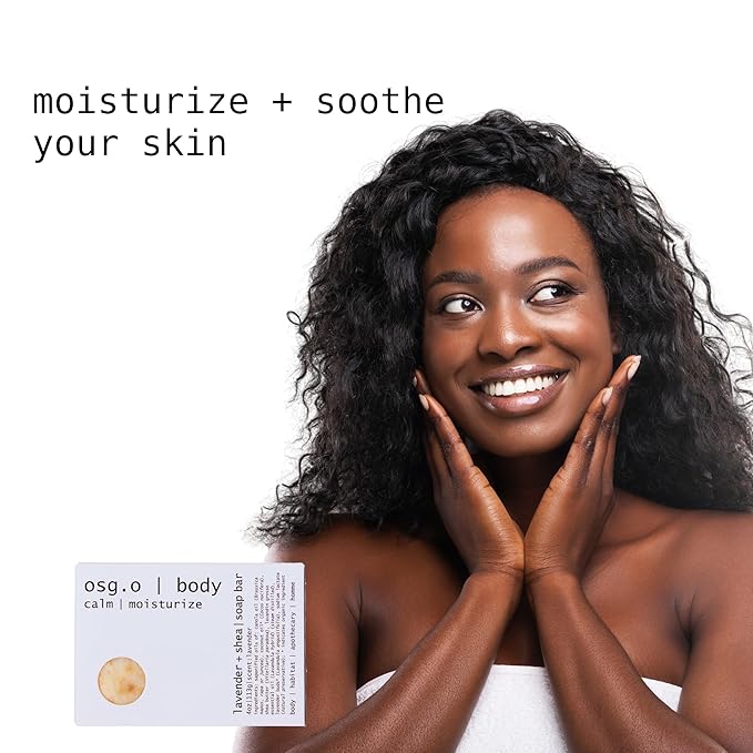 Natural Organic for Face and Body, Exfoliating & Moisturizing Soap Bar with Shea Butter, Coconut Oil and Essential Oils, 4oz Per Bar (Organic Lavender + Shea Moisturizing Soap Bar)