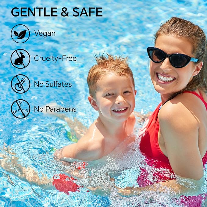 Chlorine Removal Swimmers Soap, Vitamin C Body Wash Neutralizes and Washes Away Chlorine After Swimming for Swimmers and Athletes, 4 Ounce (Pack of 2