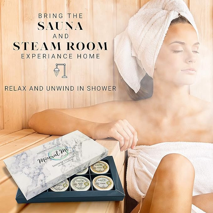 Shower Steamers Aromatherapy - Shower Bombs w/Organic Essential Oils for Vaporizing Steam Spa Relaxation, Relaxing Self Care Birthday Gifts for Men, Women, Him, Her