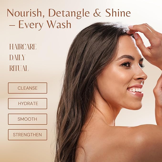 Ginger Shampoo and Conditioner Set, Fortifying Formula with Certified and Organic Ingredients Naturally Nourish, Smooth and Detangle Hair 16oz Each