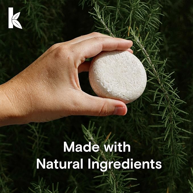 Seek Bamboo - Rosemary Shampoo Bar - Invigorating & Nourishing, SLS-Free, All-Natural Haircare, Plastic-Free, Vegan, Eco-Friendly Shampoo for Healthy Scalp & Hair | Shampoo with Jojoba Oil (Rosemary)