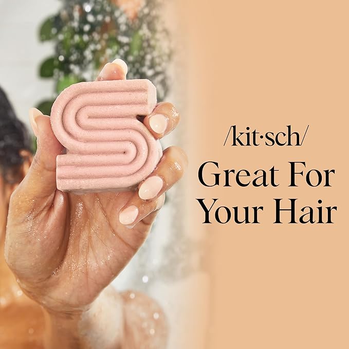 Kitsch Argan Oil Shampoo Bar - Repairing Solid Hair Shampoo for Women and Men - Strengthening, Moisturizing Hair Care - Silicone, Paraben & Sulfate Free, Vegan, Made in USA - 3.2 oz
