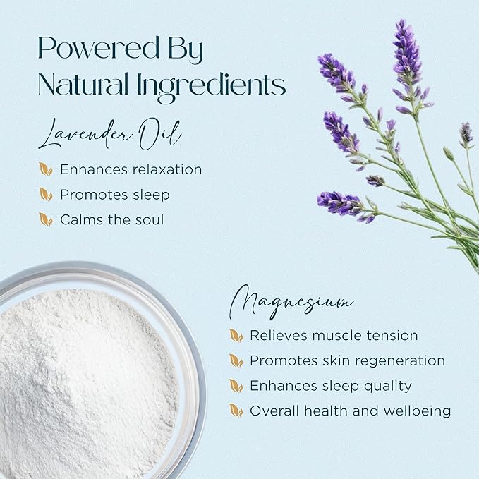 MAG I.C. Magnesium Bath Soak Infused with Lavender Oil to Hydrate, Soothe and Moisturize Skin, Relax and Replenish Muscles, Highly Concentrated Pure Magnesium Salts, 500mL