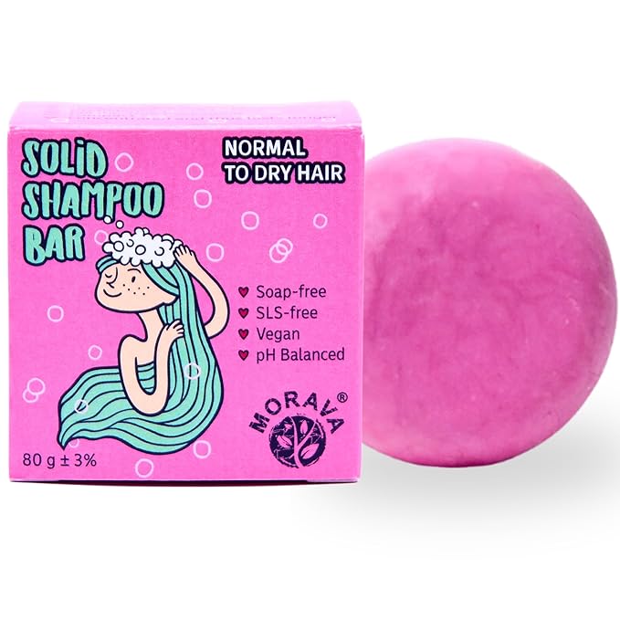 Morava Shampoo Bar & Conditioner Bar Set - Vegan, pH Balanced Hair Care for Curly & Normal-to-Dry Hair, Travel-Ready, Silicone & SLS-Free