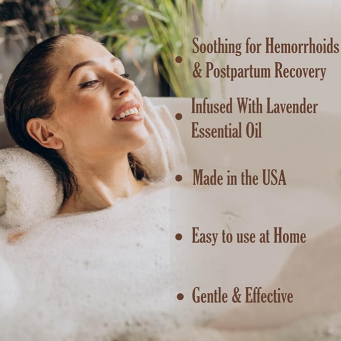 Aromasong Sitz Bath Soak 2lb β Sitz Bath Salt for Hemorrhoid & Postpartum Care β Dead Sea & Epsom Salt Soak with Lavender, Chamomile & Tea Tree β Natural Sitz Bath Salts β Made in USA