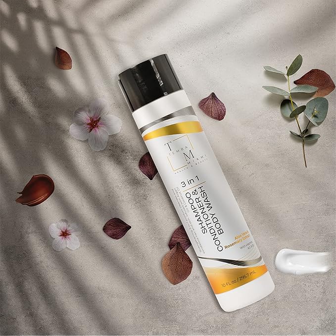 3 in 1 SHAMPOO/CONDITIONER/BODY WASH, with ALOE VERA, ARGAN & COCONUT OIL, ROSEMARY EXTRACT, CAMELLIA Leaf Extract, 10 FL oz.