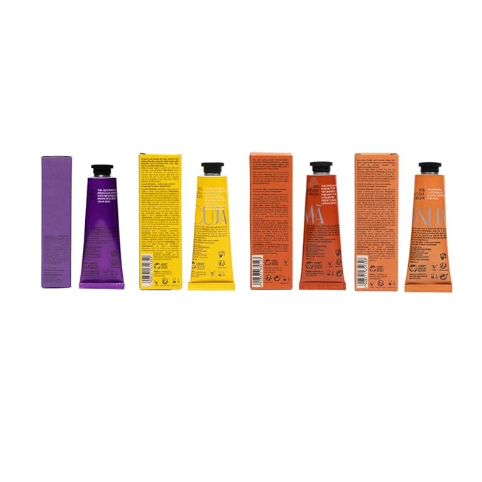 natura - Ekos Hand Cream Quartet Variety Pack, 4 Creams - (1) Maracujá, (1) Castanha, (1) Tukumã, (1) Açaí Hand Cream - Vegan Skin Care - Brazilian Beauty Secrets - Hand Care - 1.41oz (40g)