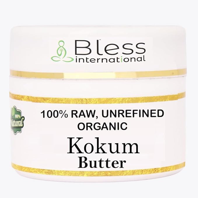 Organic Raw Kokum Butter 100% Pure,Natural & Unrefined| Skin Moisturizer For Face, Body & Hair| 4 OZ/115 GM Ivory/White Grade A | DIY Creams, Balms, Lotions, Soaps| Softens Dry & Tough Skin