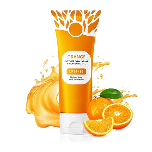 Orange Exfoliating Gel for Face and Body, 2026 Upgraded Deep Pore Orange Peeling Scrub, Cleaning Pores, Remove Blackheads Moisturize Cleansing, Facial Exfoliating Gel for All Skin (1PC, 3.52 Fl Oz)