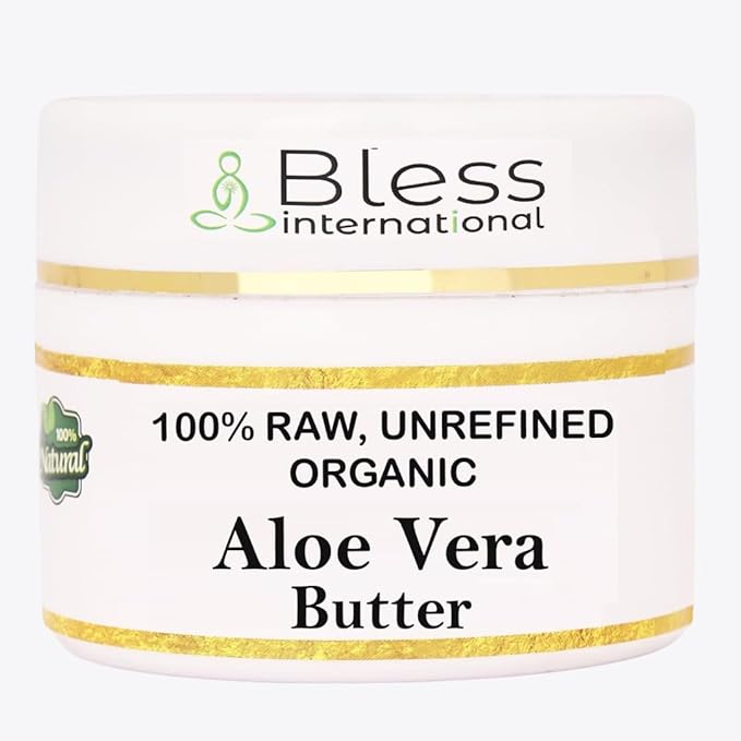 Organic Raw Aloe Vera Butter 100% Pure,Natural & Unrefined| Skin Moisturizer For Face, Body & Hair| 4 OZ/115 GM Ivory/White Grade A | DIY Creams, Balms, Lotions, Soaps| Softens Dry & Tough Skin