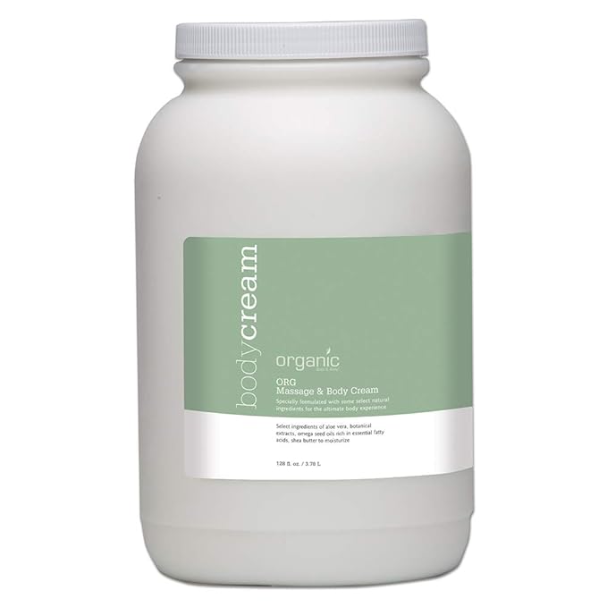 Organic Massage and Body Cream Now Known As ORG Massage and Body Cream- 128 oz -New Label Same Product