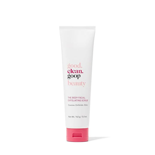 good.clean.goop beauty The Body Facial Exfoliating Scrub | Body Exfoliant & Cleanser for Glowing Skin | AHAs, Grape-Seed Exfoliant & Avocado Fruit Oil | Dead Skin Remover | Cruelty-Free & Vegan | 5 oz