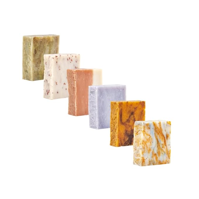 ILS Soap co. Original 6 Formulas - All Natural Bar Soap for men and women - Plant Based, Cold Process and Handmade in the USA for All Skin Types and conditions for face and body (6 Pack)