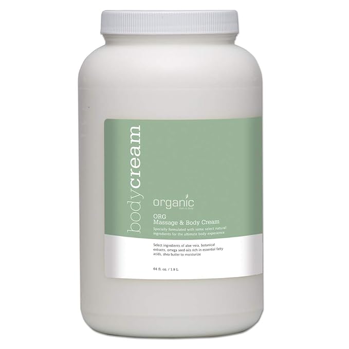 Organic Massage and Body Cream Now Known As ORG Massage and Body Cream -64 oz New Label Same Product