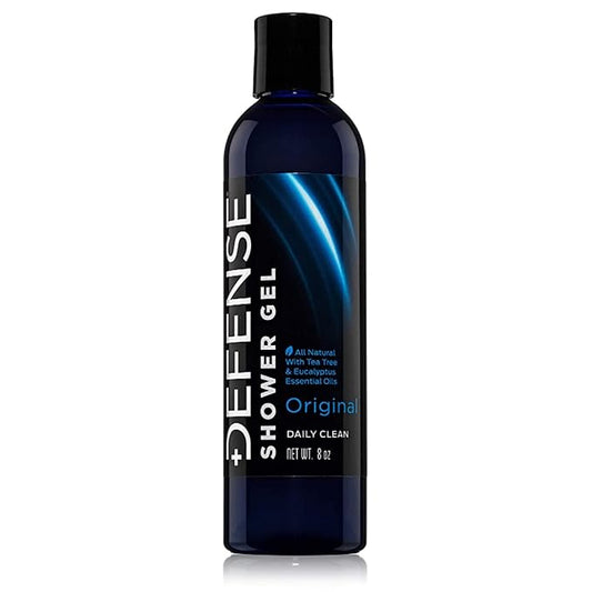 Defense Soap Organic Tea Tree Body Wash | All Natural Shower Gel with Tea Tree Oil, Eucalyptus Oil, and Aloe Vera. Wrestling Inspired, For All Mens & Womens Skin Types. 8 oz