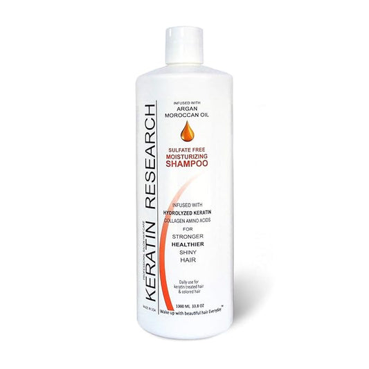 KERATIN RESEARCH Natural Argan Oil Infused Sulfate Free Shampoo Value Size for Keratin Treatments, Maintenance After Care, post treatment shampoo (1000 ml)