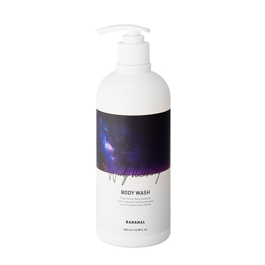 Korean Body Wash with Hyaluronic Acid & Aloe – Hydrating Moisturizing Cleanser for All Skin – Infused with Natural Extracts – Paraben & Silicone-Free – Woody Blackberry, 500ml / 16.9 fl oz