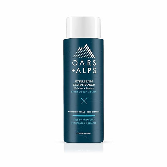 Oars + Alps Hydrating Hair Conditioner for Men & Women, Nourishing, Softening Conditioner for Hair with Clean Ingredients, Paraben, Phthalates & Sulfate Free, Fresh Ocean Splash, 1pk, 13.5 Fl Oz
