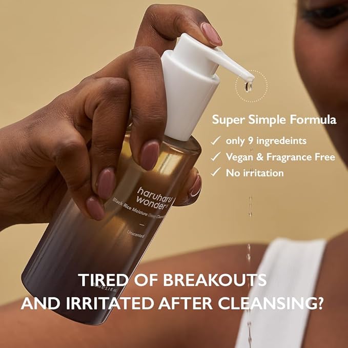 HARUHARU wonder Black Rice Moisture Cleansing Oil & 5.5 Soft Cleansing Gel Double Cleansing Duo Set