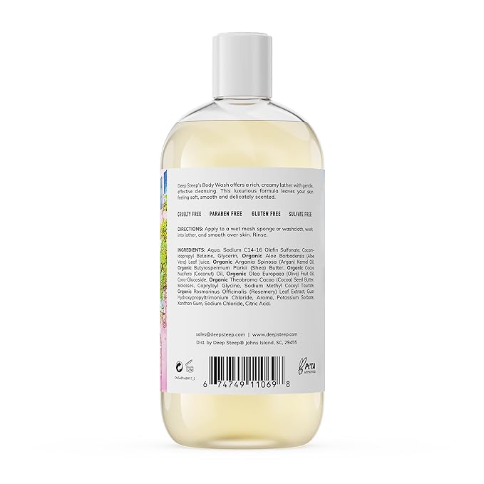 Deep Steep Body Wash, Strawberry Plum (Rainbow Row), 17 oz – Hydrating Shower Gel with Hyaluronic Acid, Shea Butter, Aloe Vera & Argan Oil – Vegan, Clean Beauty, Clean & Refreshed Skin