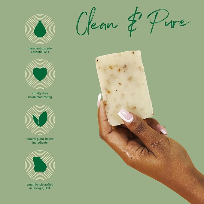 Herb’N Eden - Rosemary Lavender Bar Soap - Moisturizing Face & Body Soap - For Sensitive, Normal Skin - Natural Plant-Based Ingredients - Cruelty-Free - Handmade in USA - 3 Pack