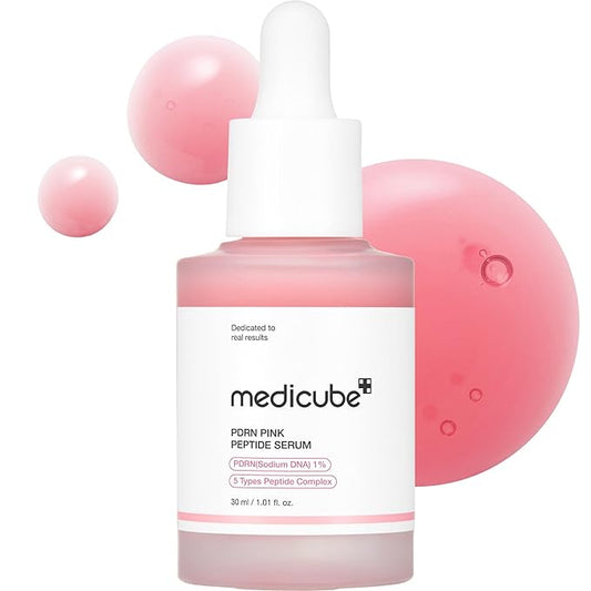 medicube Salmon DNA PDRN Pink Peptide Serum, Pink glow serum, Peptide, Niacinamide, Hydrating & Moisturizing & Firming, Uneven Skin Tone, Korean Skincare | 1.01 fl.oz. (1.01 fl.oz., Salmon DNA PDRN)