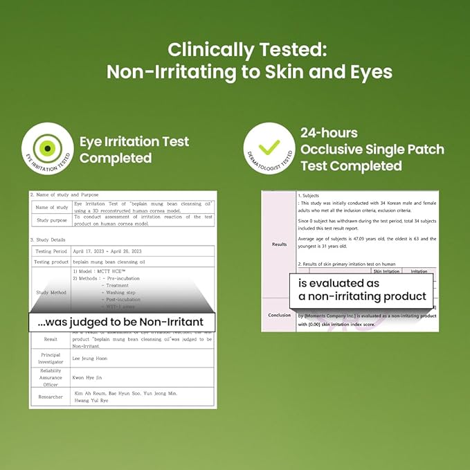 beplain Mung Bean Cleansing Oil(6.76fl.oz/200ml)| Fragrance-Free | Non-Comedogenic Tested| Makeup Blackhead Remover & Deep Pore Cleanser| Suitable for Sensitive Skin| Double Cleansing Korean Skincare