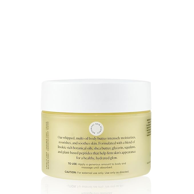 Naturium The Glow Getter Whipped Multi-Oil Body Butter, Firming Cream & Body Moisturizer with Shea Butter, 7.7 fl oz