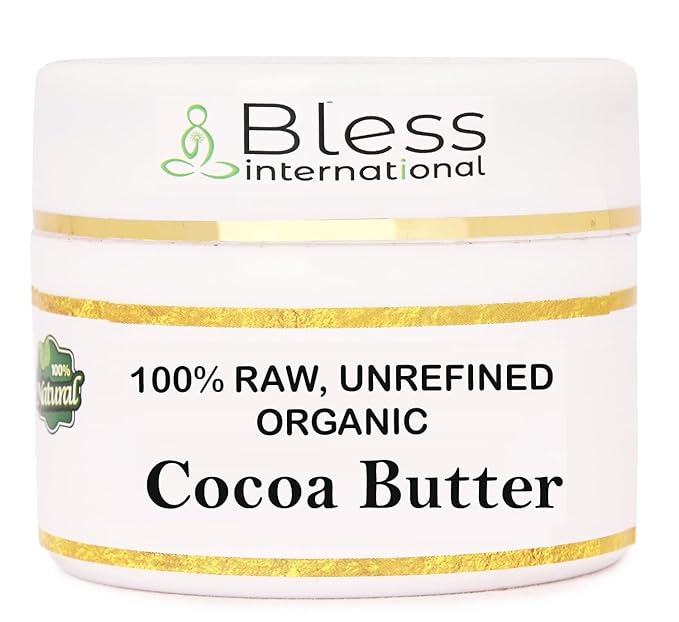 Organic Raw Cocoa Butter 100% Pure,Natural & Unrefined| Skin Moisturizer For Face, Body & Hair| 8 OZ/230 GM Ivory/White Grade A | DIY Creams, Balms, Lotions, Soaps| Softens Dry & Tough Skin