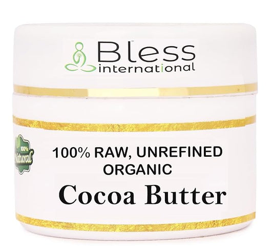 Organic Raw Cocoa Butter 100% Pure,Natural & Unrefined| Skin Moisturizer For Face, Body & Hair| 8 OZ/230 GM Ivory/White Grade A | DIY Creams, Balms, Lotions, Soaps| Softens Dry & Tough Skin