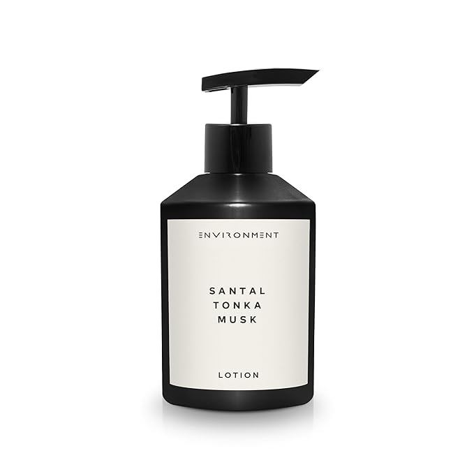ENVIRONMENT Inspired by 5-Star Hotels 1HT Lotion, 300ml Luxury Scented (Santal | Musk) Bathroom Luxury, Men & Women High-End Body Lotion, Hand Cream, Dry Skin Treatment.