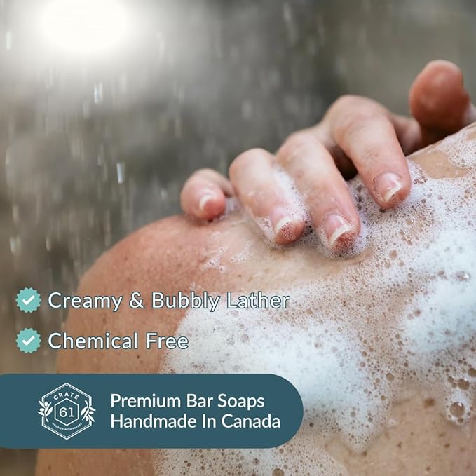 Crate 61, Natural Bar Soap, Vegan, Lavender, Handmade Soap With Premium Essential Oils, Cold Pressed Face And Body Bar For Men And Women (4 oz, 3 Bars) Lavender 3 Pack