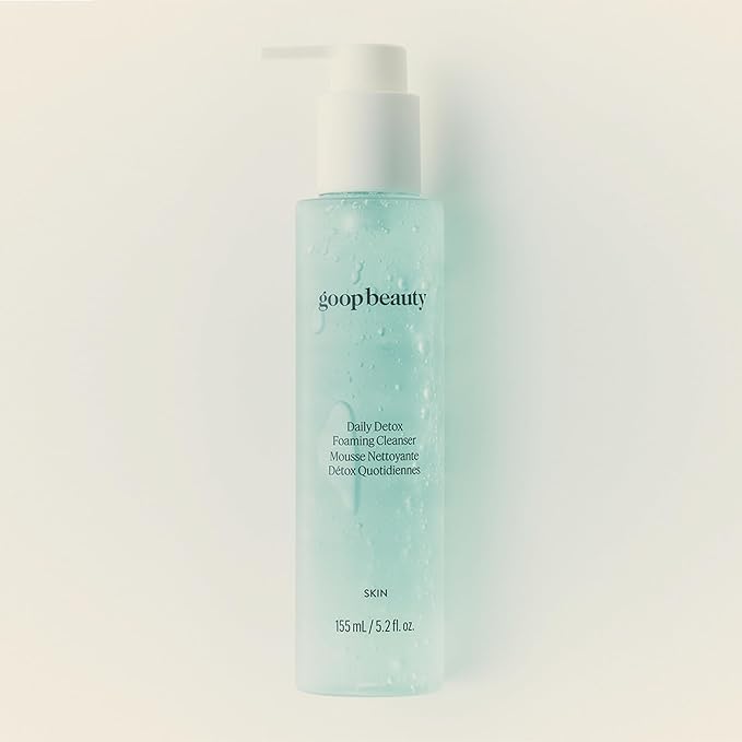 goop Beauty Daily Detox Foaming Cleanser | Hydrating Face Wash to Remove Makeup, Oil, & Dirt | Malachite, AHAs, & Glycerin | 5.2 fl oz