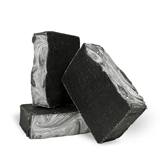 Herb’N Eden - Activated Charcoal Bar Soap - Moisturizing Face & Body Soap - For Oily, Acne, Combination Skin - Natural Plant-Based Ingredients & Essential Oils - Cruelty-Free - Handmade in USA -3 Pack