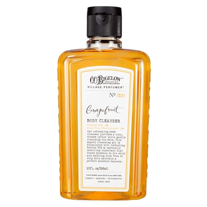 C.O. Bigelow Grapefruit Body Wash, Village Perfumer Moisturizing Body Wash with Aloe Vera, 10 Fl Oz